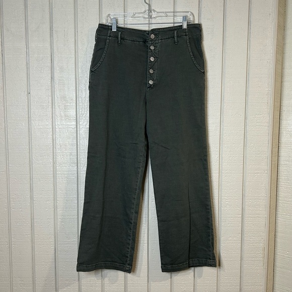 Pilcro Anthropologie Wide Leg Exposed Button Fly Pants, size 29. - Picture 1 of 7